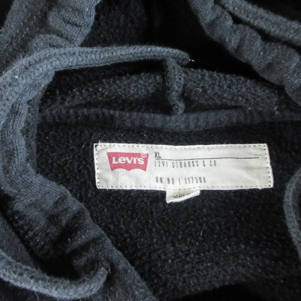 Levis Hoodie Mens‎ XL Black Pullover Kangaroo Pocket Eagle Graphic Sweatshirt